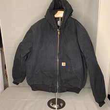Vintage Carhartt Men's Canvas Hooded Jacket 90's Black