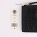 Tory Burch Britten Croc Embossed Zip Card Case Wallet In Black