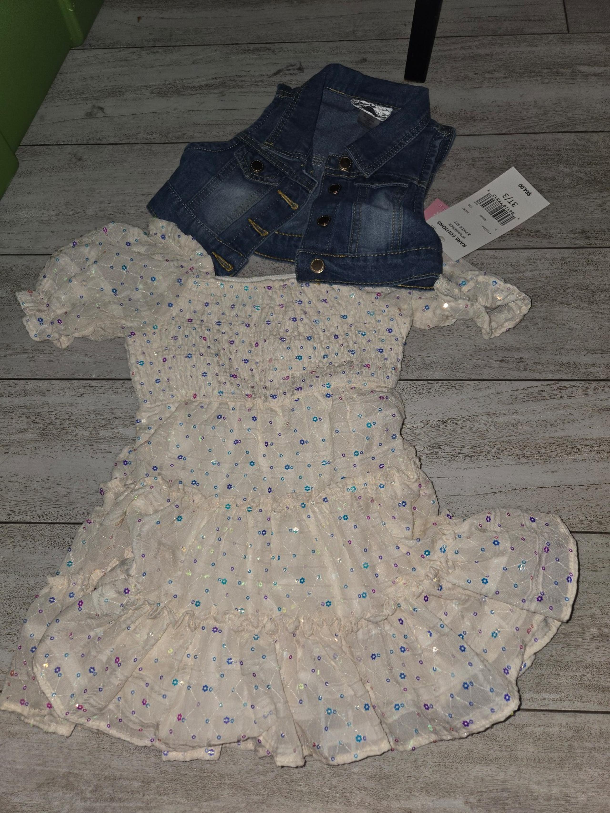 Rare editions sequins dress and jacket 3t