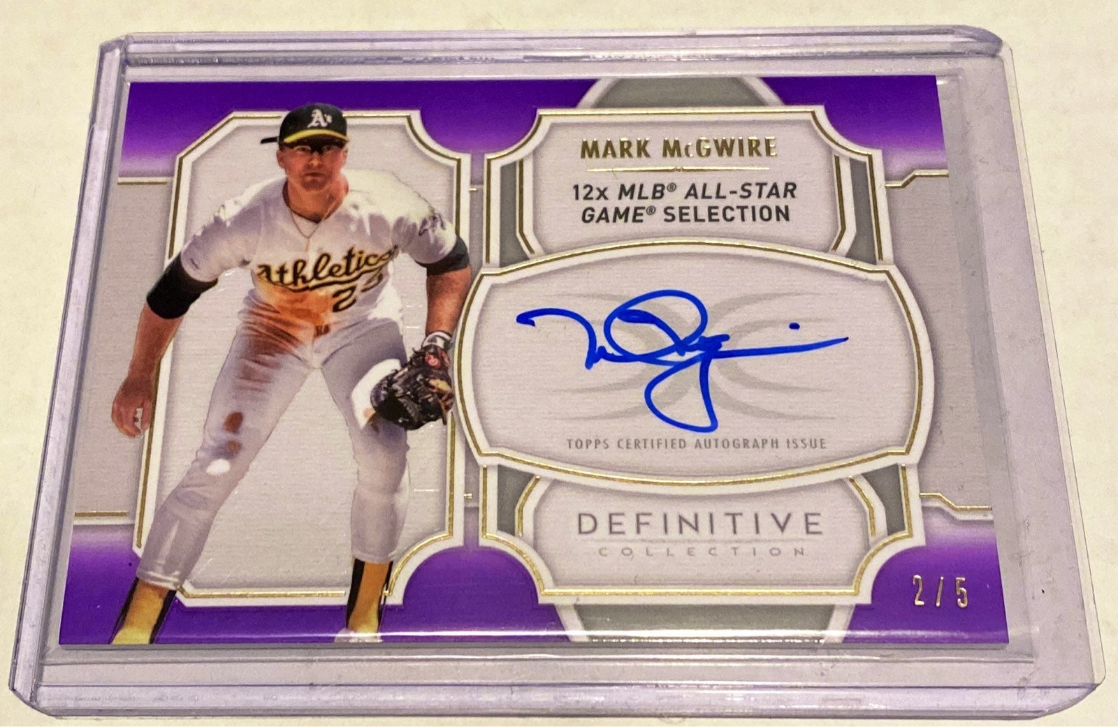 2020 Topps Definitive Purple Mark McGwir