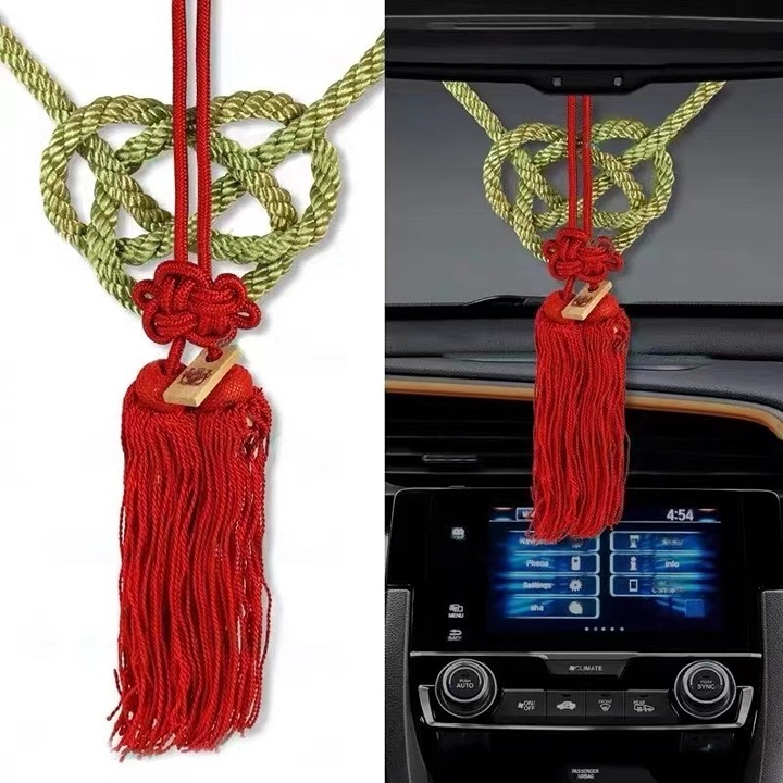 New Vip Charm Junction Produce JDM Fusa Black Kiku JP Knot Silver Kin Tsuna Rope - Te Sheshi