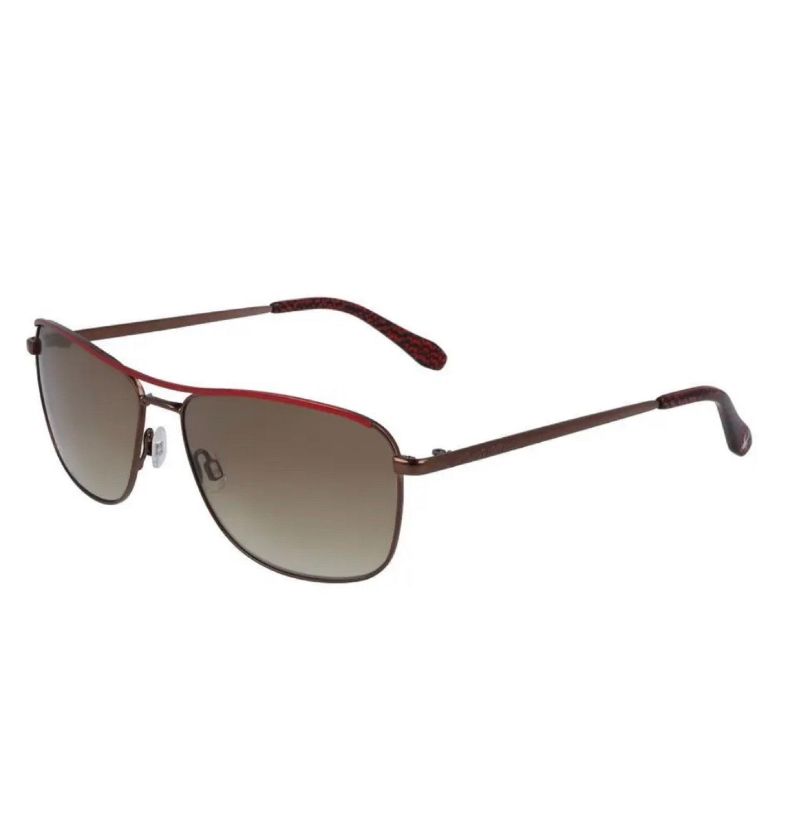 NEW SPYDER SP6001 200 Brown & Red Sunglasses with Brown Lenses & Spyder Case