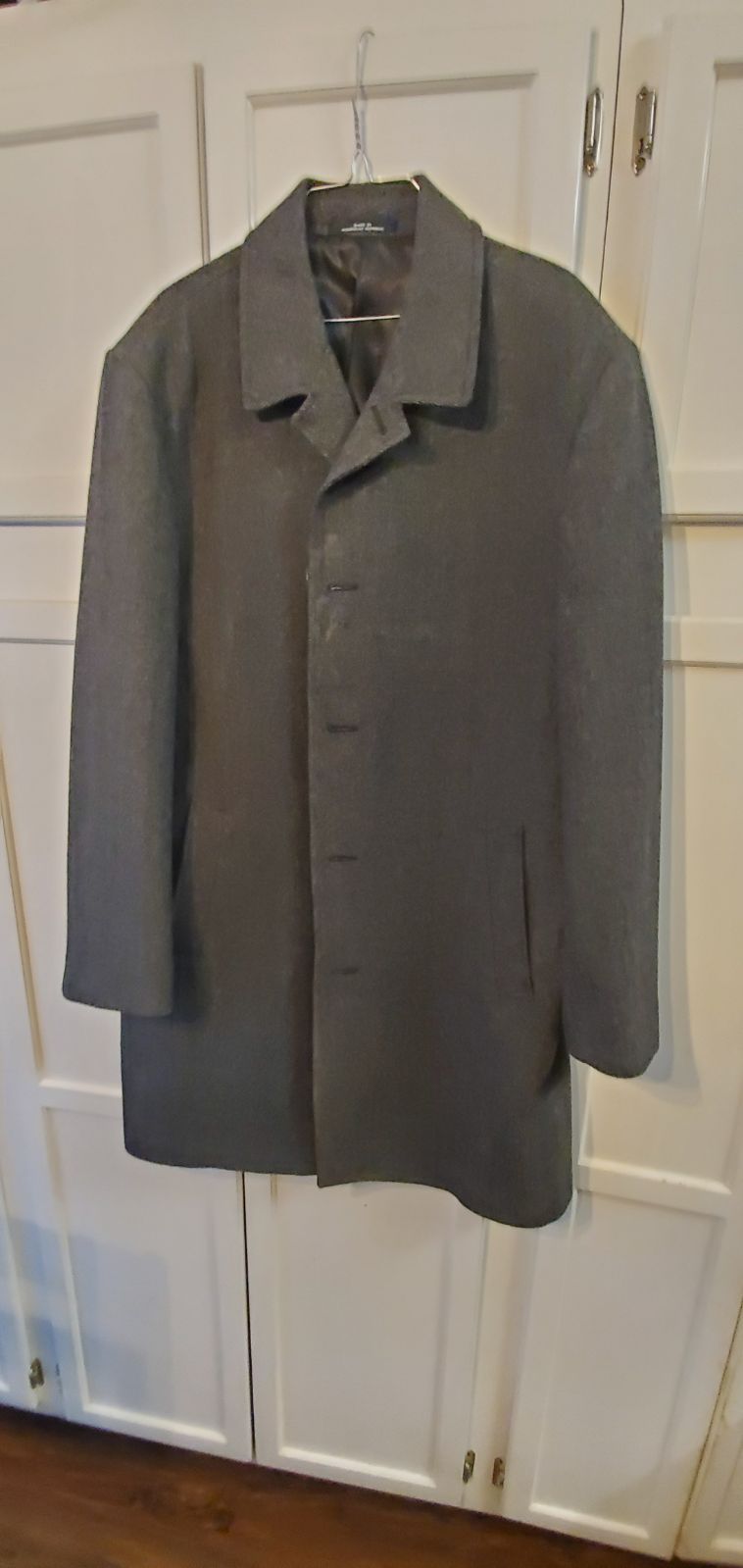LONDON FOG MENS WOOL TRENCH COAT