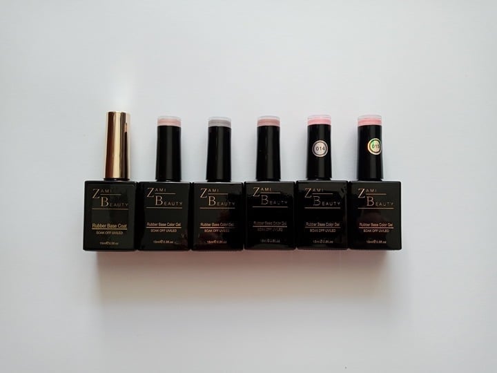 6 Bottles(15ml each) of Rubber Base Gel UV/LED.