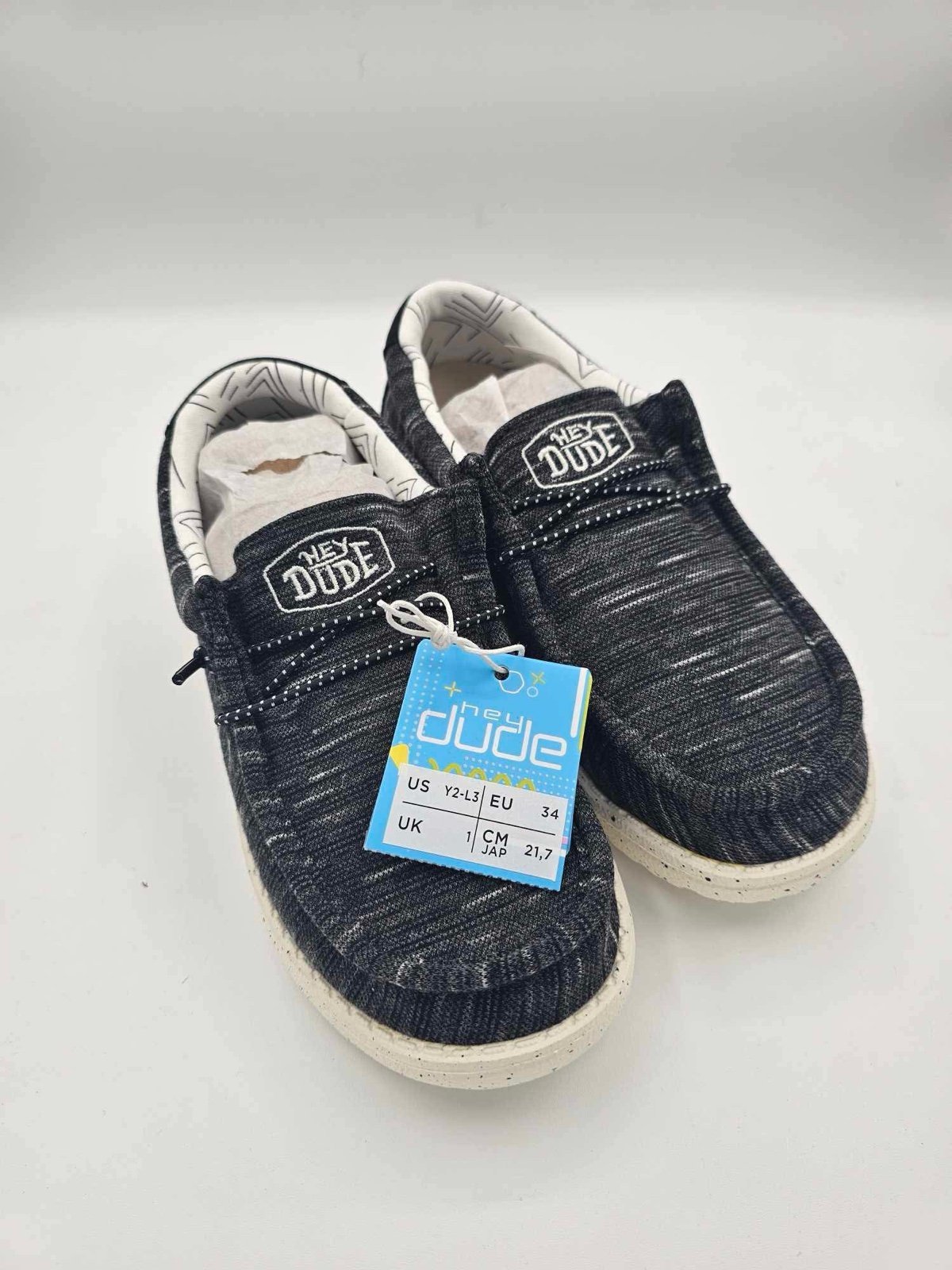 Hey Dude Wally Youth Stretch Black Y2/L3