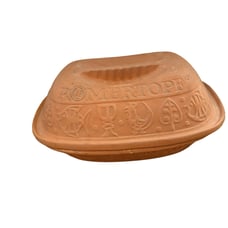 ROMERTOPF Vintage Clay Baker 109 W. Germany About 12”x 8” Roaster Unglazed