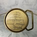 Vintage Faux Scrimshaw Nautical Sailboat Solid Brass Barlow Belt Buckle