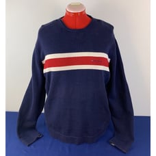 Vintage Tommy Hilfiger Pullover Sweatshirt Crew Sweater 90's Spell Out Flag L
