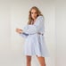 SOVERE Vive Cut Out Smock Mini Dress - Powder Blue NWT Women Dress Size S