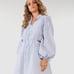 SOVERE Vive Cut Out Smock Mini Dress - Powder Blue NWT Women Dress Size S