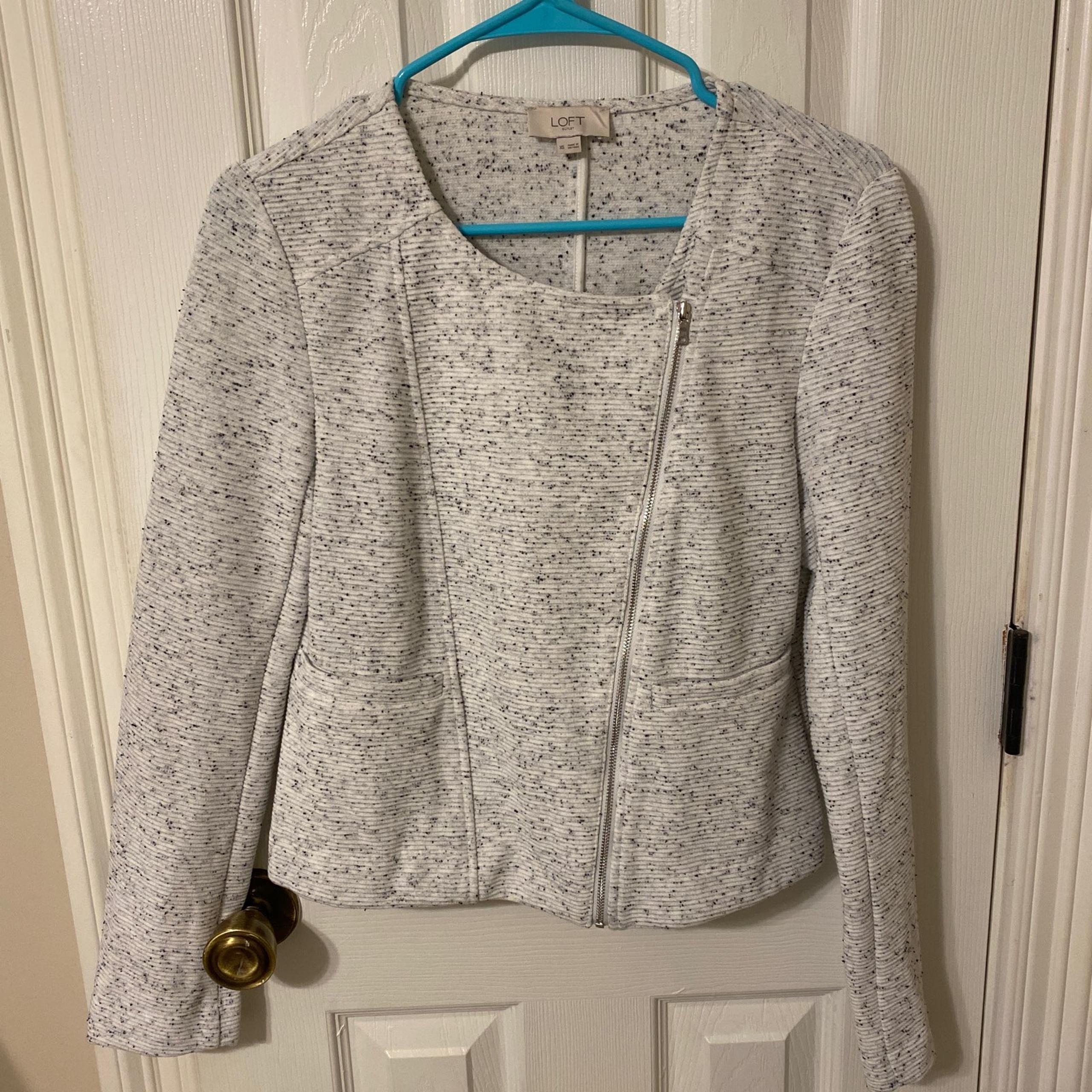 White Peplum Jacket