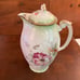Lovely Antique Austria Karlsbad Floral Ceramic Lidded Tankard/Pitcher