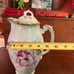 Lovely Antique Austria Karlsbad Floral Ceramic Lidded Tankard/Pitcher