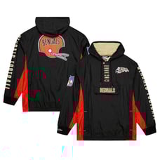 Men's Mitchell & Ness Black Cincinnati Bengals Team OG 2.0 Anorak Vintage Logo