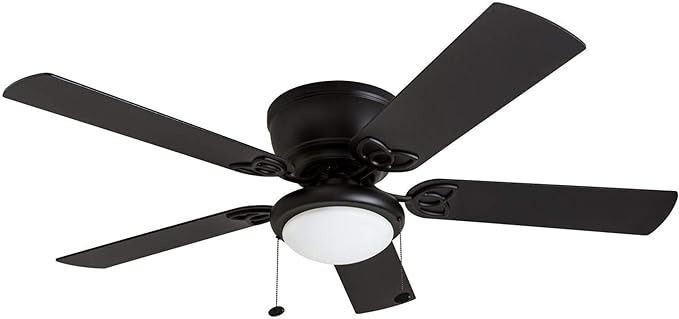 52 Inch Traditional Flush Mount Indoor LED Ceiling Fan with Light