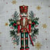 Max Studios Christmas Tree Skirt 52 Lined Nutcracker Holly Snowflakes Metallic