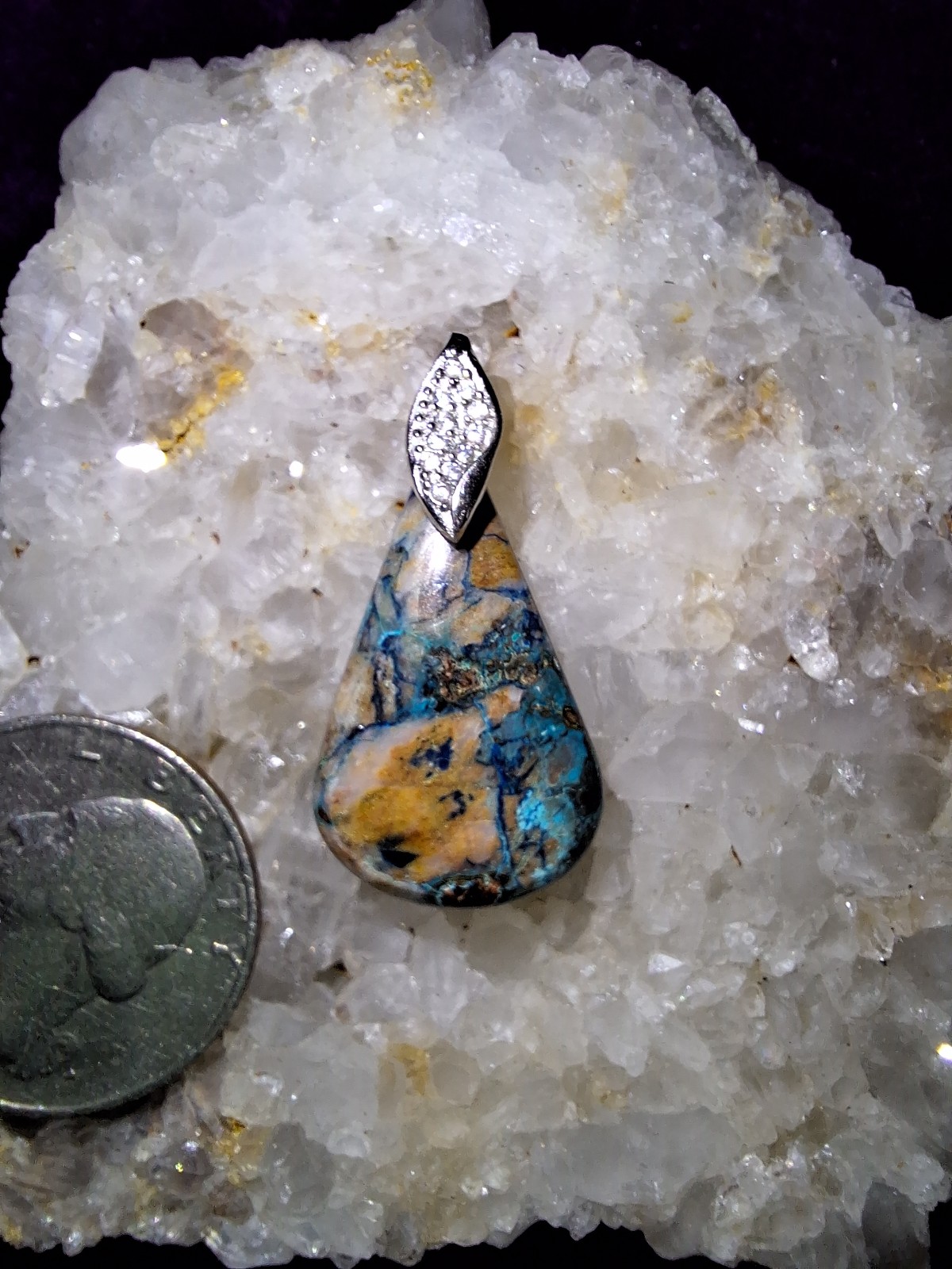 Shattuckite pendant