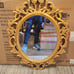 StyleWell Kids Medium Vintage Oval Framed Gold Mirror (23 in. W x 31 in. H)