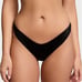 XS black thong with star hardware