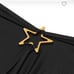 XS black thong with star hardware
