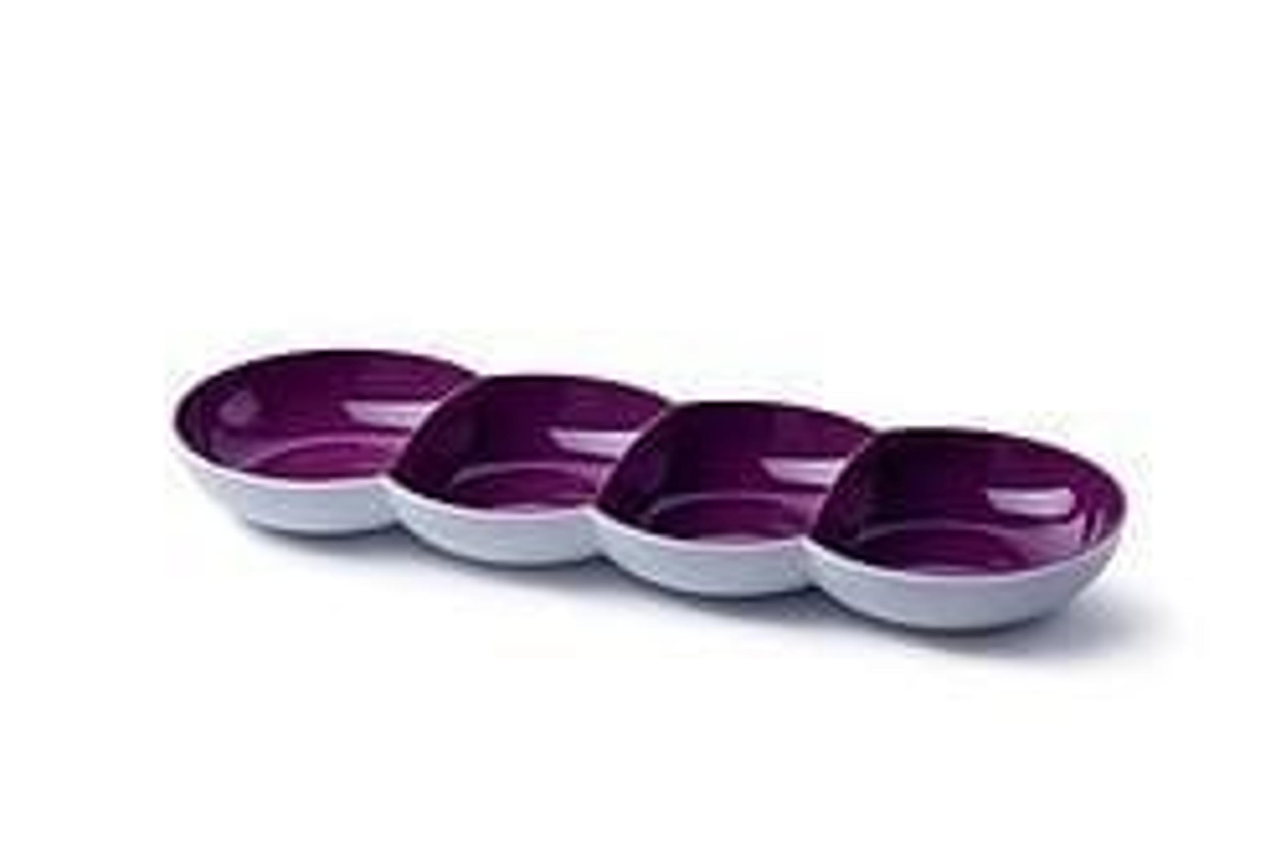 Tupperware Allegra 4 Peas Serving Tray Platter Plate Container