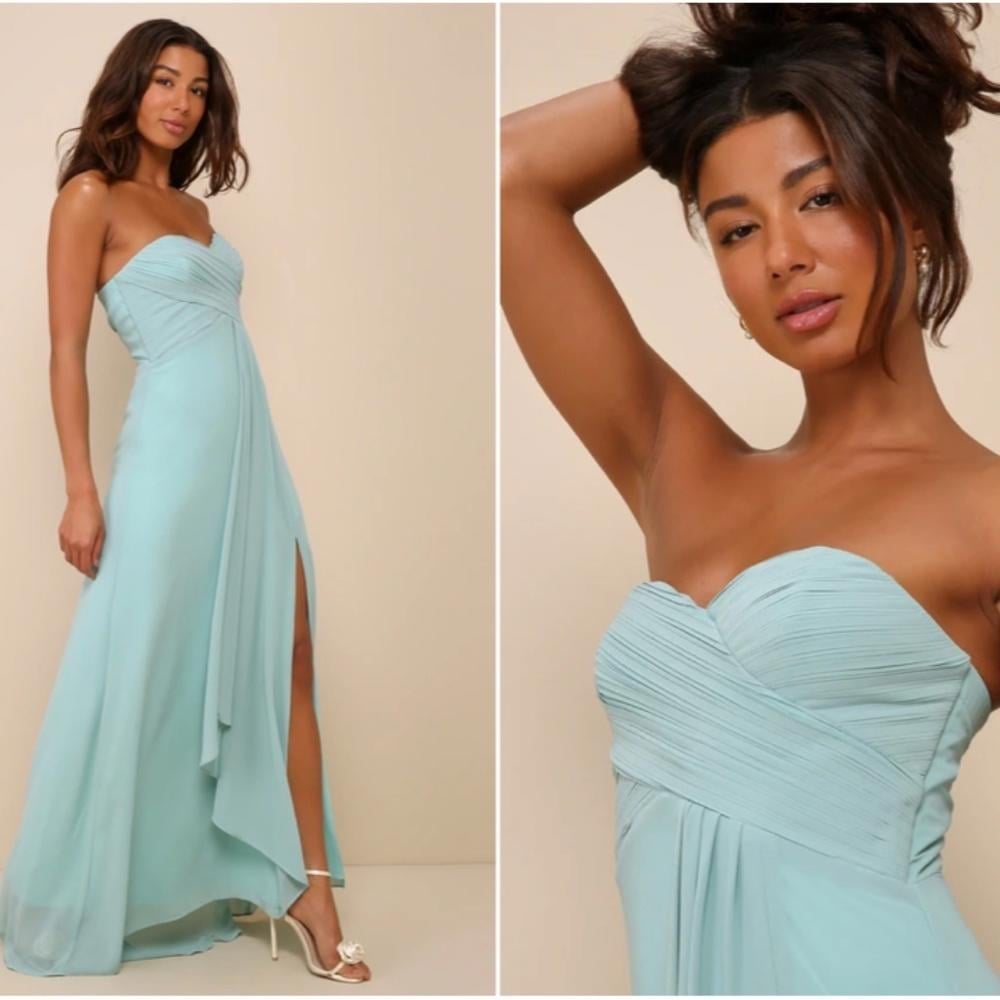 LULUS Prom Wedding Bridesmaid Sexy Flowy Romantic Elegant Maxi Dress NWOT