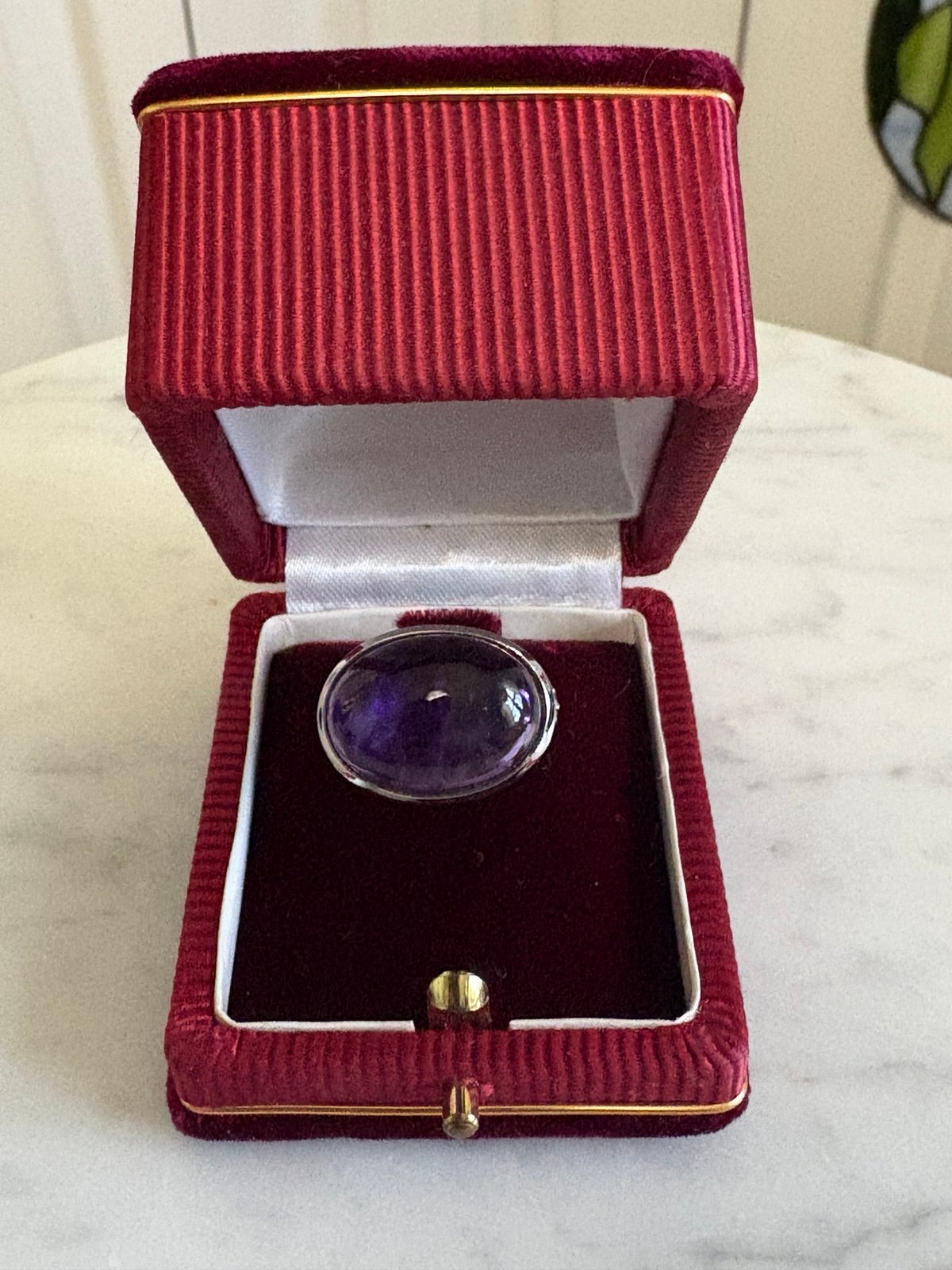 David Sigal Amethyst and Gemstone Sterling Ring