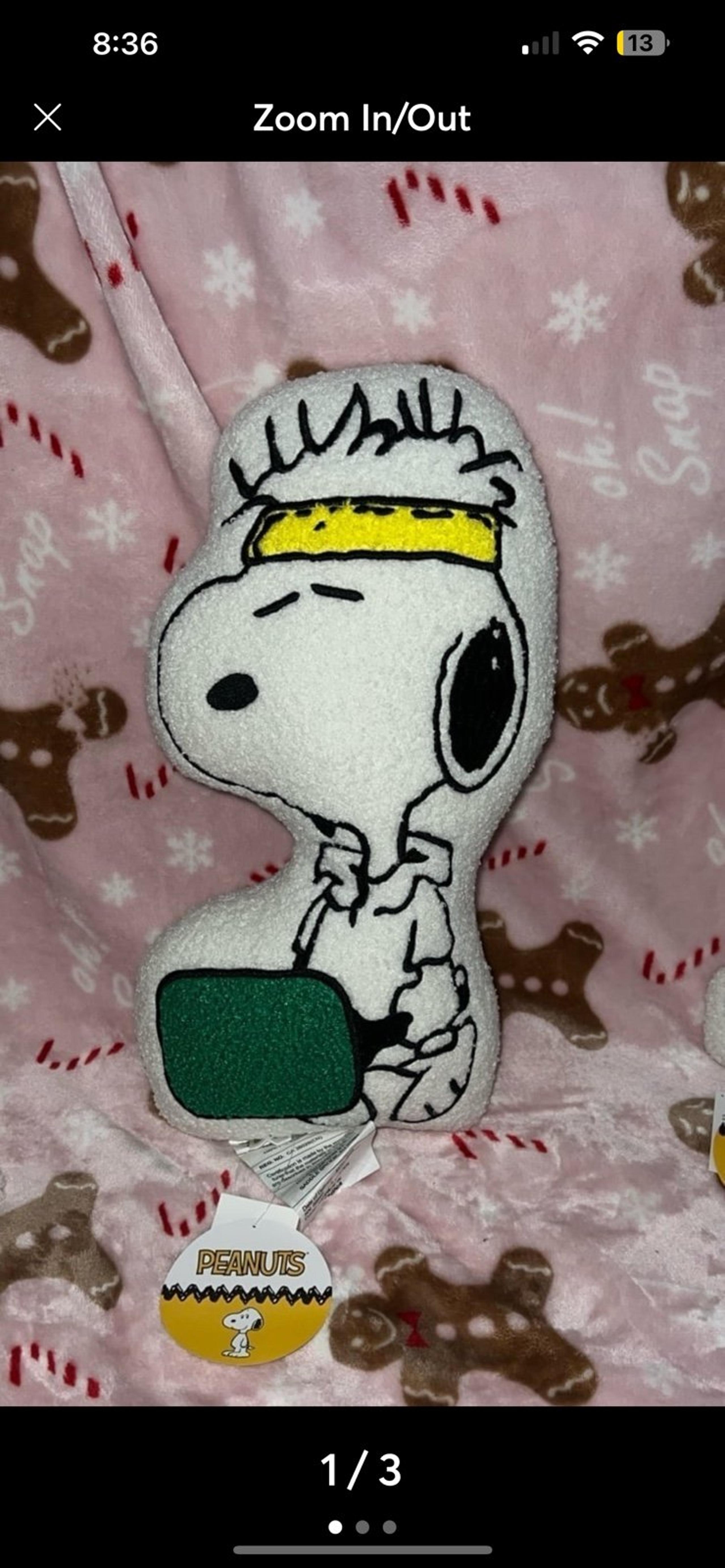 Snoopy Decorative Sherpa Throw pillow