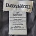 Danny & Nicole Tweed Dress Suit Size 8P Ruffled Collar Cropped Open Blazer Black