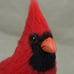 Needle Felt Cardinals: Needle Felt Animal Sculptures