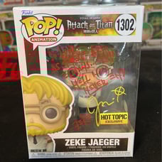 Zeke Jaeger (Attack on Titan) Autographed/Quoted Funko pop #1302