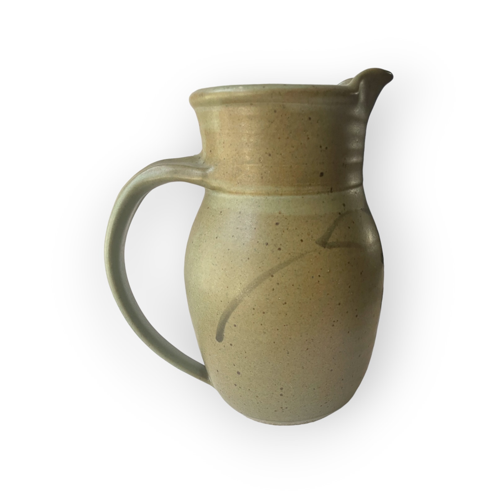 Handcrafted signed art pottery pitcher in EUC