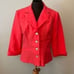 Cimmaron Women's Coral 3/4 Sleeve Button Front Blazer And Skirt 2 Piece Set