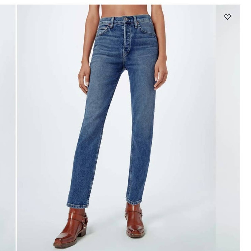 RE/DONE 70's High Rise Ankle Crop Jeans Size 26 NWOT Sample Piece
