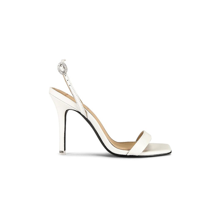 BLACK SUEDE STUDIO Carla Strappy Heeled Sandal in White