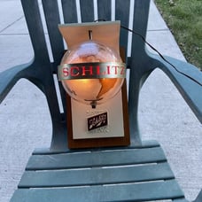 1960s Schlitz Rotating Lighted World Globe Sign
