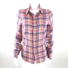 CP Shades Plaid Linen Shirt Sz S/M