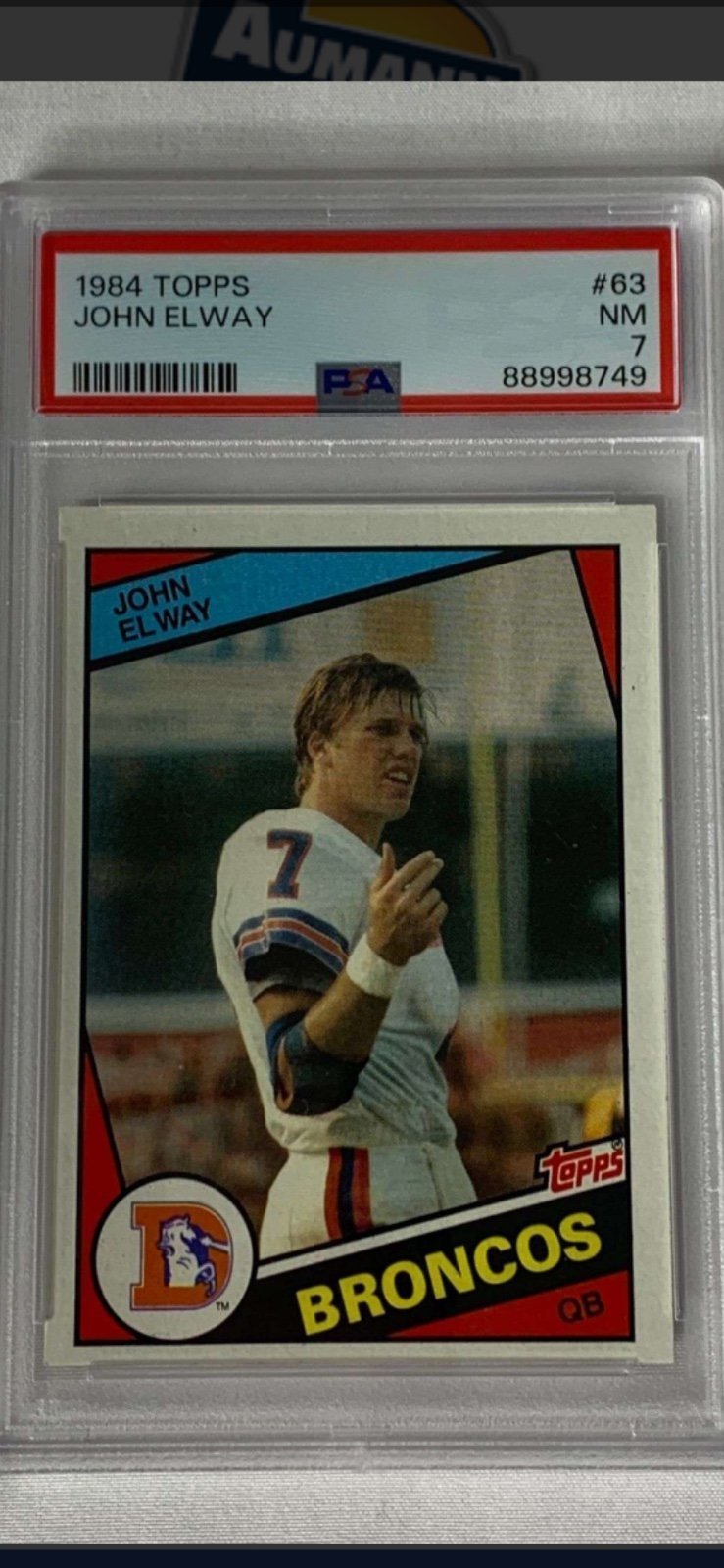 John Elway Rookie Topps 1984 #63 PSA 7 NM SHIP FREE