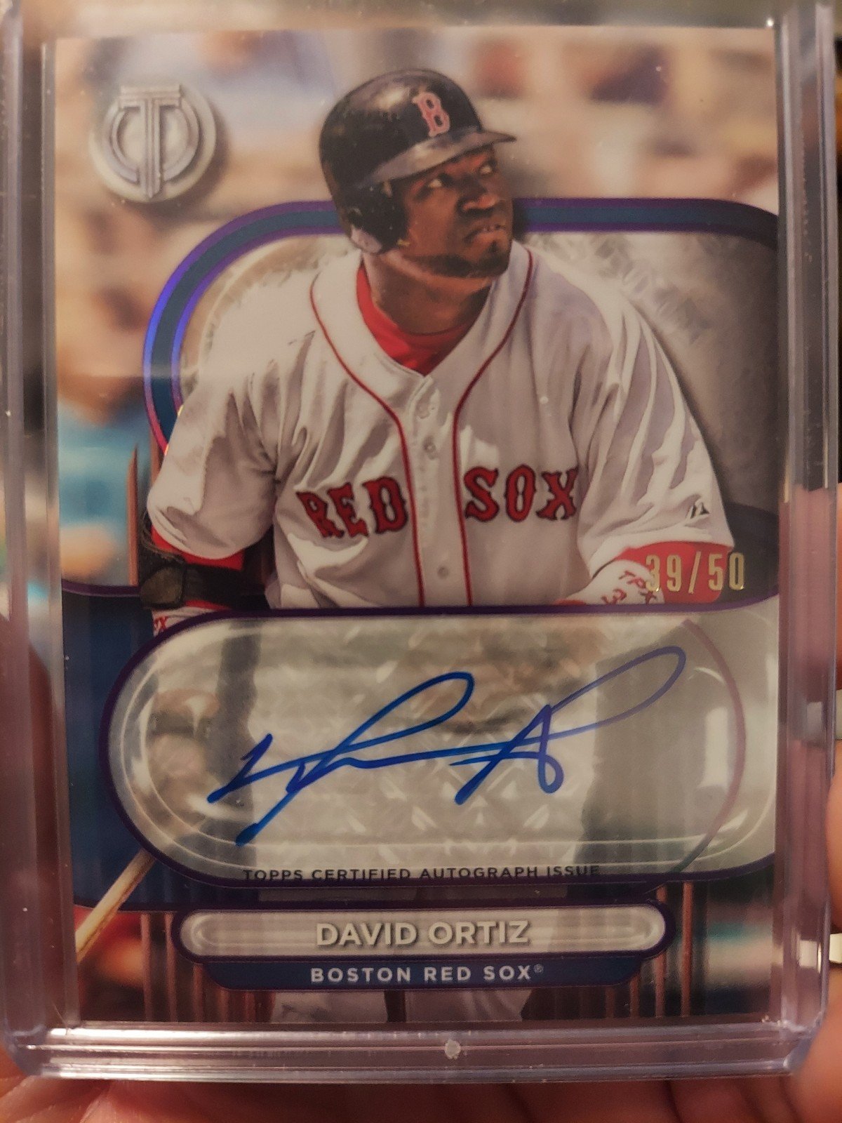 2024 Topps Certified David Ortiz Auto Card Purple /50 Big Papi!! Boston Red Sox