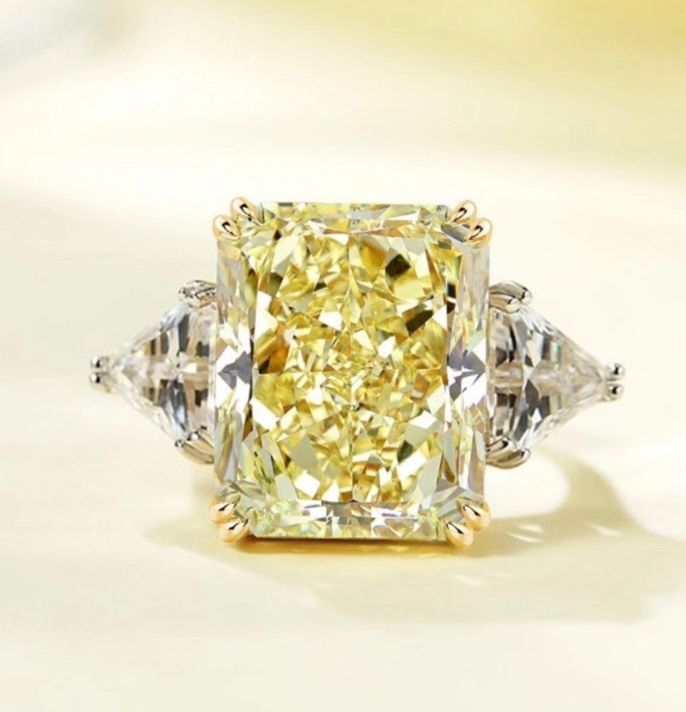 3ct Radiant Canary Ring SIZE 7.5