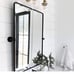 TEHOME 20x24'' Pivot Mirror for Bathroom Matt Black Tilt Beveled Mirror Rectangl