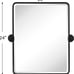 TEHOME 20x24'' Pivot Mirror for Bathroom Matt Black Tilt Beveled Mirror Rectangl