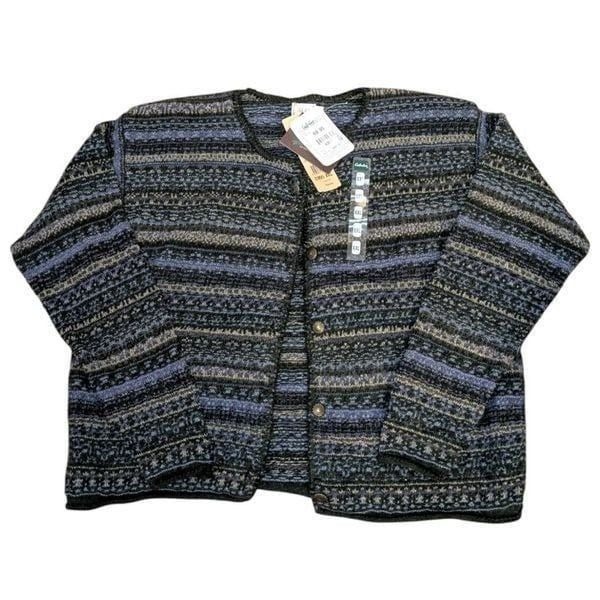 Alps Vintage Wool Cardigan Women's Sz XXL Nordic Winter NWT Sweater Oversized