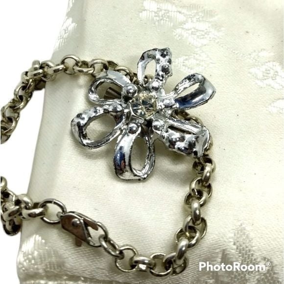 Vintage brooch and link bracelet set