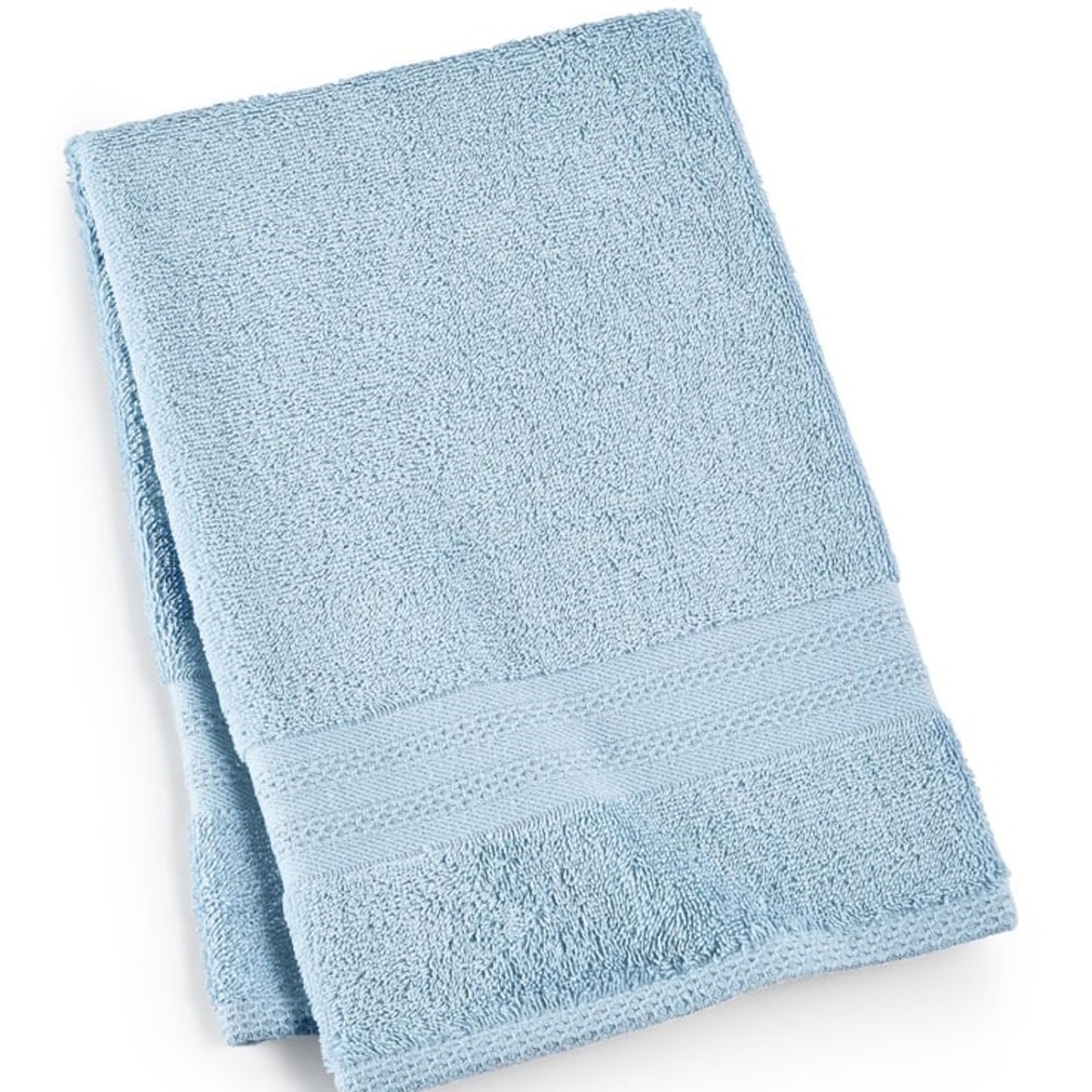 Sunham. SOFT SPUN 16 “ X  26”! COTTON HAND TOWEL powder blue NWT