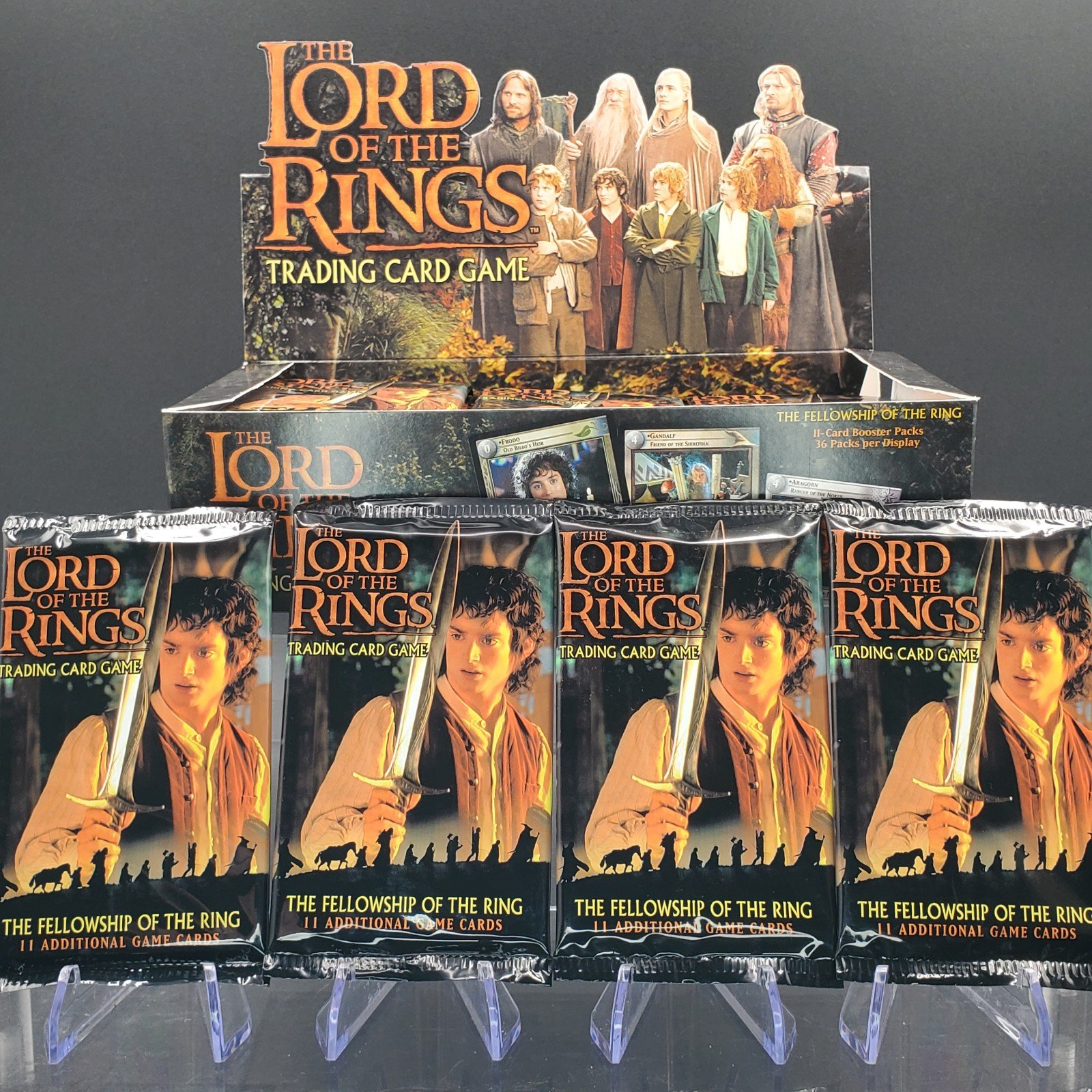 LOTR, LORD OF THE RINGS: THE FLOOWSHIP OF THE RING, 4pk BOOSTERS! RARE NOS MINT