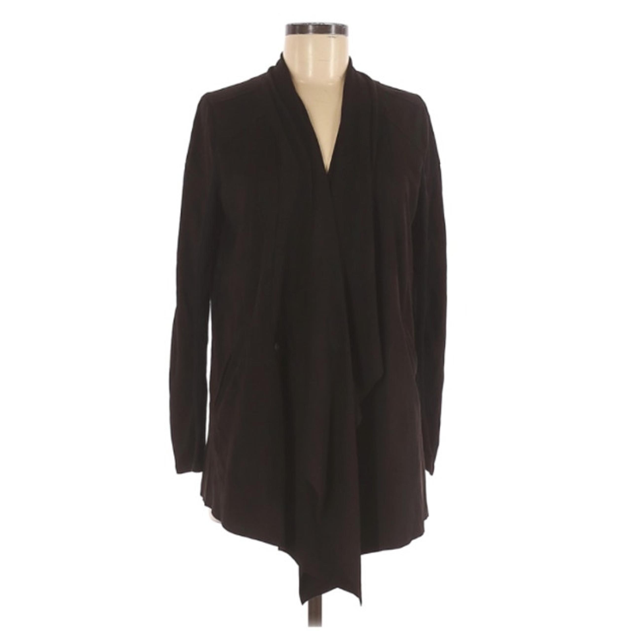 BLANK NYC Cardigan Faux Suede Cascade Front Long Sleeve Sweater Women's Sz M