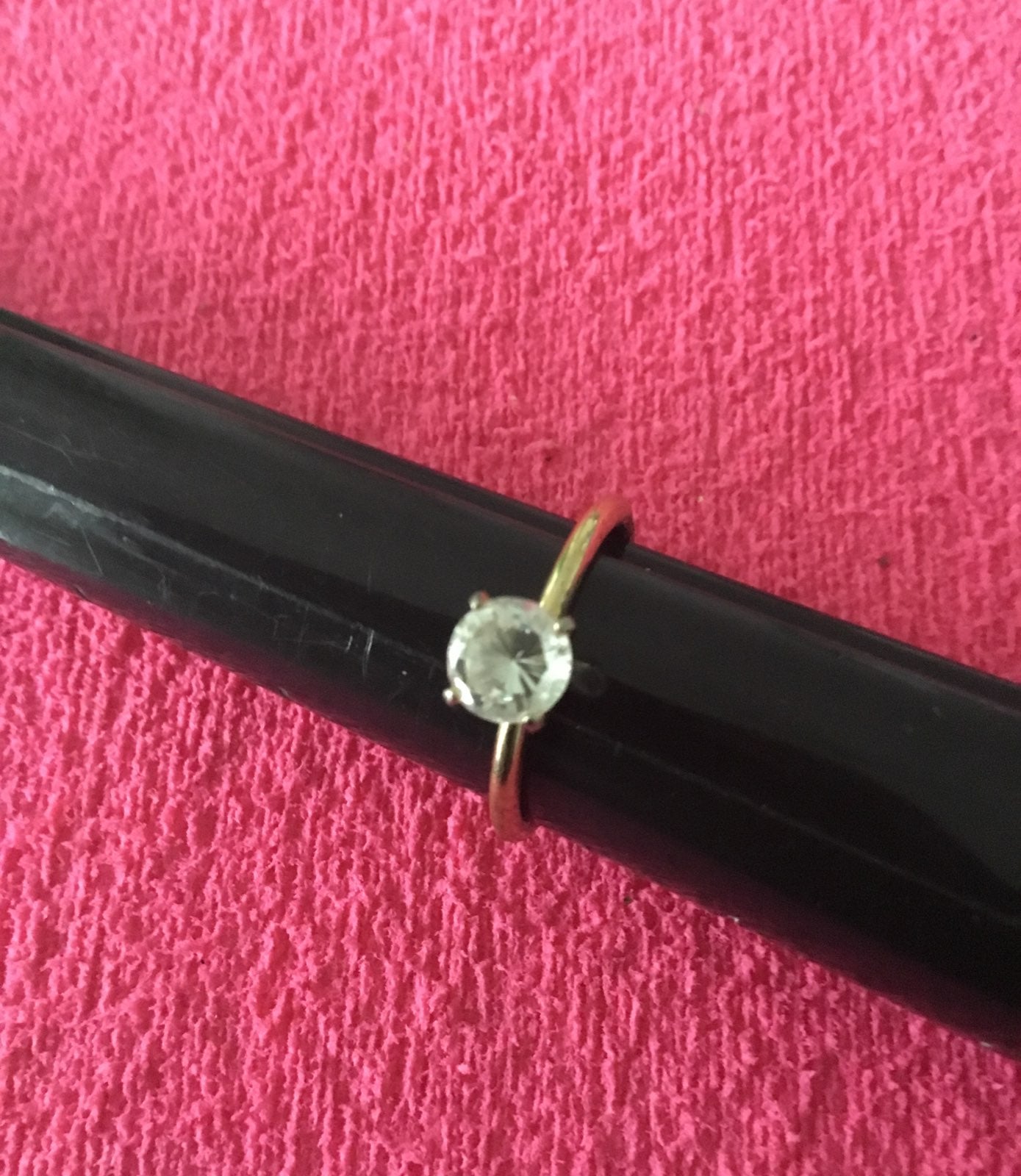 14kf cz diamond ring size 9 vintage