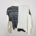 Karen Millen XSmall XS Cream Gray Mixed Knit Turtleneck Sweater Wool Side Split