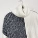 Karen Millen XSmall XS Cream Gray Mixed Knit Turtleneck Sweater Wool Side Split